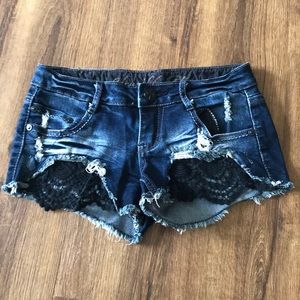 Vanilla Star Black Lace Shorts